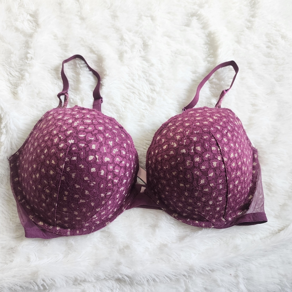 Victoria's secret push up purple lace bra size 38DD